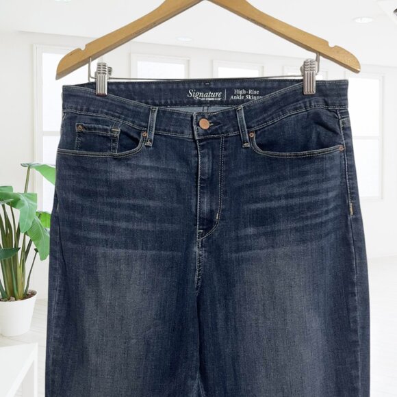 Signature Levi Strauss High Rise Ankle Skinny Jeans 16 W33 | Zipper Hem - Picture 6 of 15